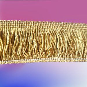 Gold Tassel Fringe 1 1/2" wide - Sold by the Yard.